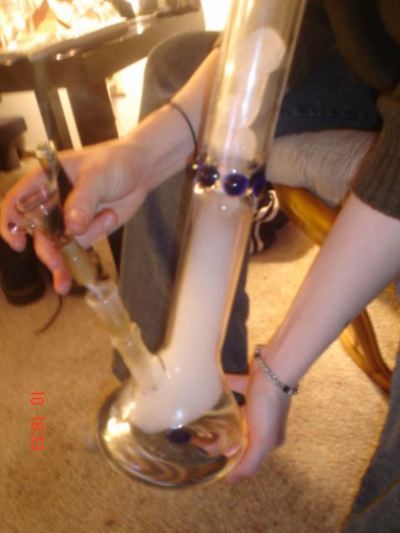 Bong in use