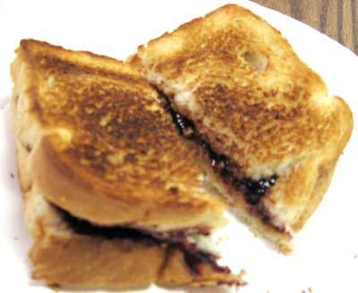 Peanut butter and jelly toast
