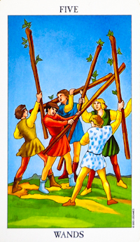 Five of Wands Tarot Card Meanings